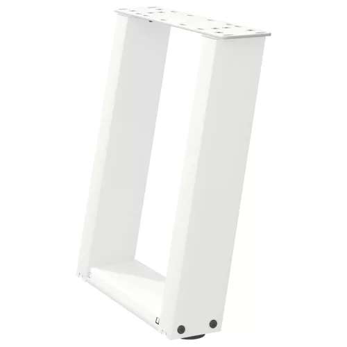  2 db U alakú fehér dohányzóasztal láb 38x(42-43) cm acél
