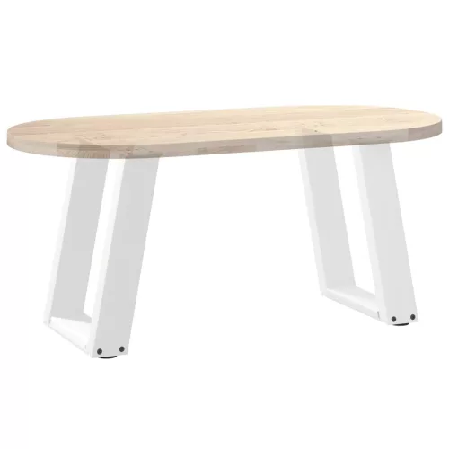  2 db U alakú fehér dohányzóasztal láb 38x(42-43) cm acél