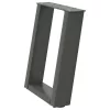  2 db antracitszürke U-alakú acél dohányzóasztal láb 38x(42-43) cm