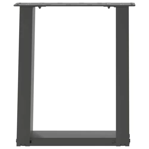  2 db antracitszürke U-alakú acél dohányzóasztal láb 38x(42-43) cm