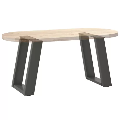  2 db antracitszürke U-alakú acél dohányzóasztal láb 38x(42-43) cm