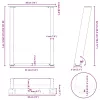 2 db antracitszürke U-alakú acél dohányzóasztal láb 38x(42-43) cm