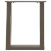  2 db U alakú natúr acél dohányzóasztal láb 38x(42-43) cm