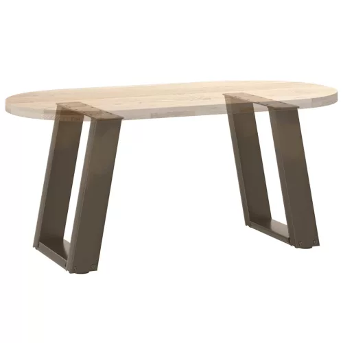  2 db U alakú natúr acél dohányzóasztal láb 38x(42-43) cm