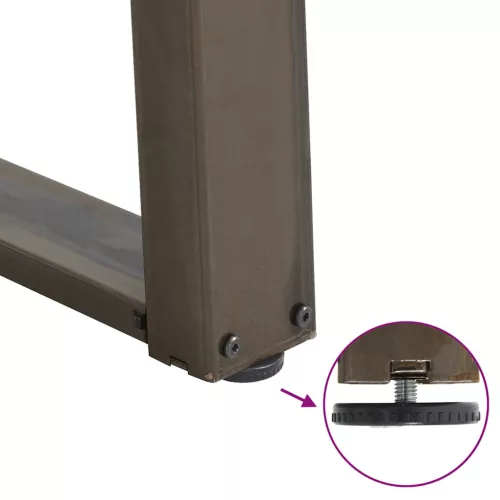  2 db U alakú natúr acél dohányzóasztal láb 38x(42-43) cm