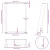  2 db U alakú natúr acél dohányzóasztal láb 38x(42-43) cm