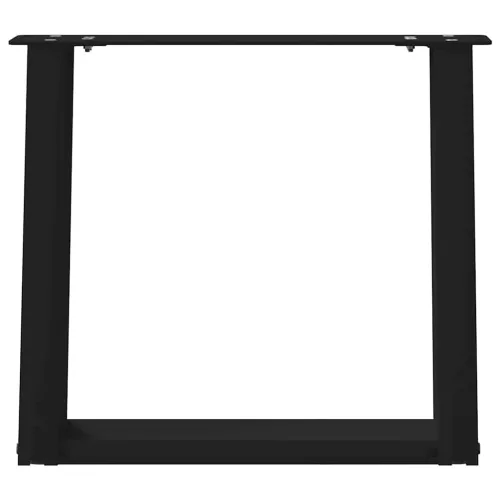  2 db U alakú dohányzóasztal láb fekete 50 x (42-43) cm acél dohányzóasztal láb