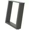  2 db antracitszürke, U alakú acél dohányzóasztal láb 50 x (42-43) cm