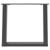  2 db antracitszürke, U alakú acél dohányzóasztal láb 50 x (42-43) cm