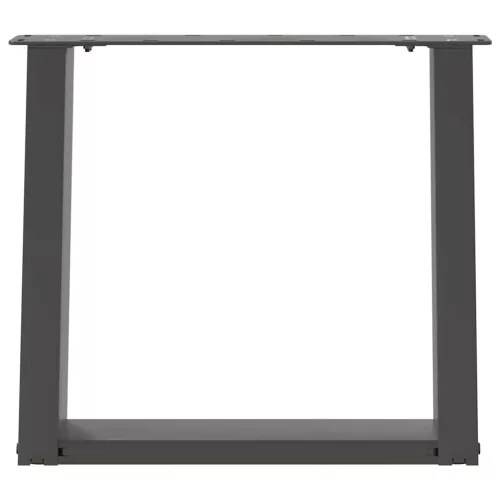  2 db antracitszürke, U alakú acél dohányzóasztal láb 50 x (42-43) cm