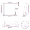  2 db antracitszürke, U alakú acél dohányzóasztal láb 50 x (42-43) cm
