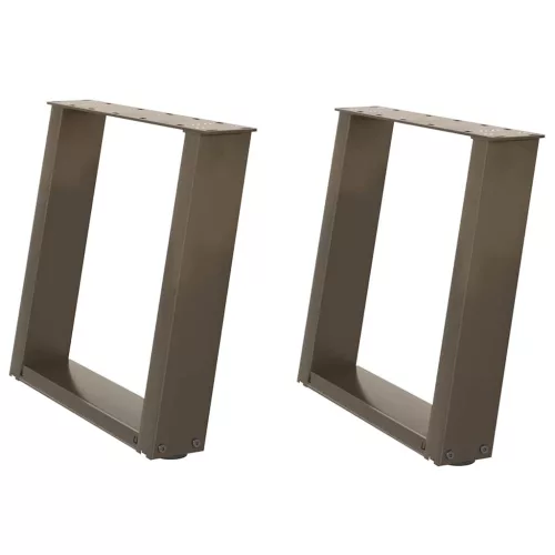  2 db U alakú natúr acél dohányzóasztal láb 50x(42-43) cm