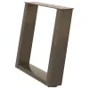  2 db U alakú natúr acél dohányzóasztal láb 50x(42-43) cm