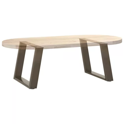  2 db U alakú natúr acél dohányzóasztal láb 50x(42-43) cm