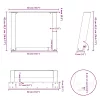  2 db U alakú natúr acél dohányzóasztal láb 50x(42-43) cm