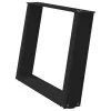  2 db U alakú dohányzóasztal láb fekete 60 x (42-43) cm acél dohányzóasztal láb
