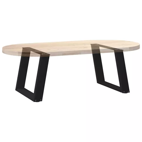  2 db U alakú dohányzóasztal láb fekete 60 x (42-43) cm acél dohányzóasztal láb