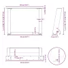  2 db U alakú dohányzóasztal láb fehér 60 x (42-43) cm acél dohányzóasztal láb