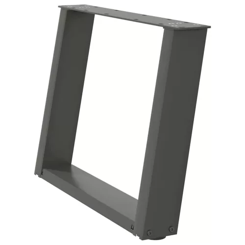  2 db antracitszürke, U alakú acél dohányzóasztal láb 60 x (42-43) cm