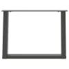 2 db antracitszürke, U alakú acél dohányzóasztal láb 60 x (42-43) cm