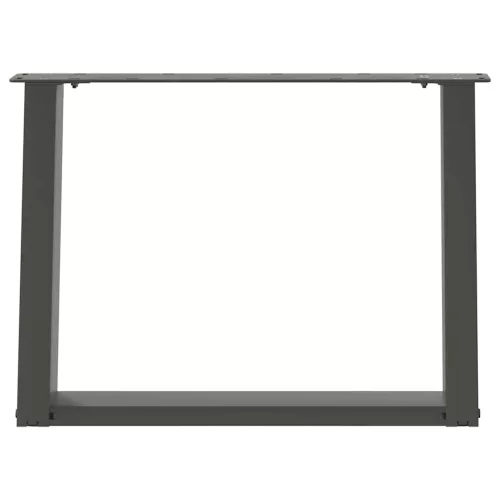 2 db antracitszürke, U alakú acél dohányzóasztal láb 60 x (42-43) cm