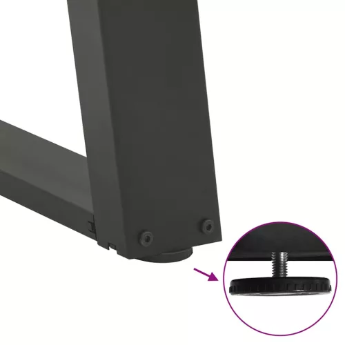  2 db antracitszürke, U alakú acél dohányzóasztal láb 60 x (42-43) cm