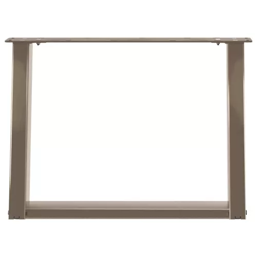  2 db U alakú natúr acél dohányzóasztal láb 60x(42-43) cm