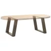  2 db U alakú natúr acél dohányzóasztal láb 60x(42-43) cm