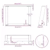  2 db U alakú natúr acél dohányzóasztal láb 60x(42-43) cm