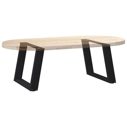  2 db U alakú dohányzóasztal láb fekete 70 x (42-43) cm acél dohányzóasztal láb