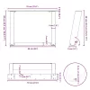  2 db U alakú dohányzóasztal láb fekete 70 x (42-43) cm acél dohányzóasztal láb