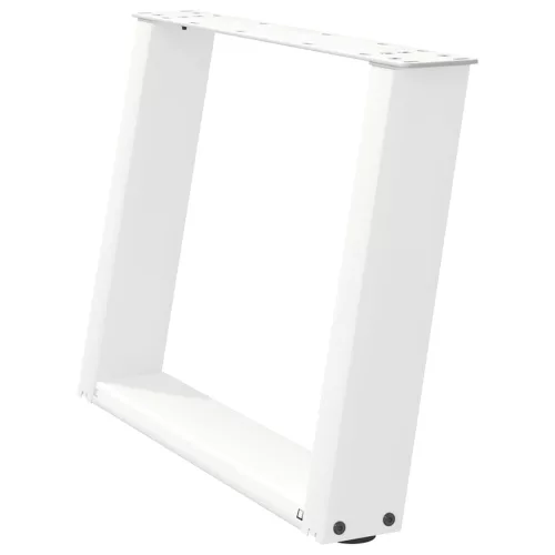  2 db U alakú dohányzóasztal láb fehér 70 x (42-43) cm acél