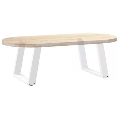  2 db U alakú dohányzóasztal láb fehér 70 x (42-43) cm acél