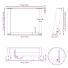  2 db U alakú dohányzóasztal láb fehér 70 x (42-43) cm acél