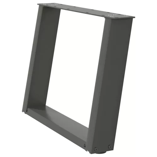  2 db antracitszürke, U alakú dohányzóasztal láb 70 x (42-43) cm acél