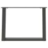  2 db antracitszürke, U alakú dohányzóasztal láb 70 x (42-43) cm acél