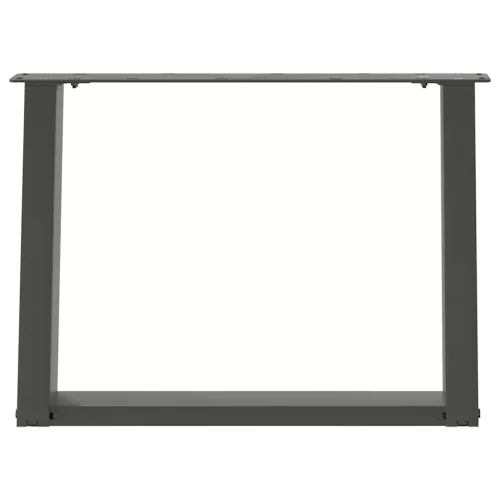  2 db antracitszürke, U alakú dohányzóasztal láb 70 x (42-43) cm acél