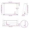  2 db antracitszürke, U alakú dohányzóasztal láb 70 x (42-43) cm acél