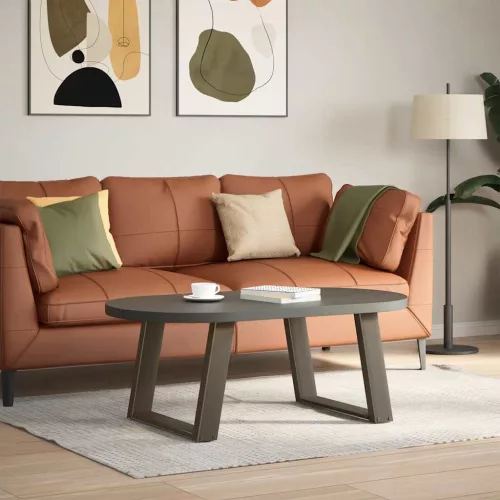  2 db U alakú natúr acél dohányzóasztal láb 70 x (42-43) cm