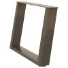  2 db U alakú natúr acél dohányzóasztal láb 70 x (42-43) cm