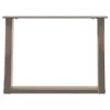  2 db U alakú natúr acél dohányzóasztal láb 70 x (42-43) cm
