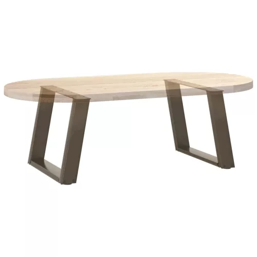  2 db U alakú natúr acél dohányzóasztal láb 70 x (42-43) cm