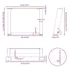  2 db U alakú natúr acél dohányzóasztal láb 70 x (42-43) cm