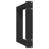  2 db fekete, U alakú acél konzolasztal láb 28 x (72-73) cm