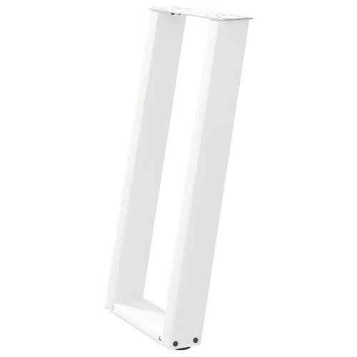  2 db fehér U alakú konzolasztal láb 28 x (72-73) cm acél