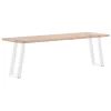  2 db fehér U alakú konzolasztal láb 28 x (72-73) cm acél