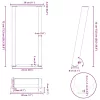  2 db fehér U alakú konzolasztal láb 28 x (72-73) cm acél