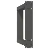  2 db antracitszürke U-alakú acél konzolasztal láb 28x(72-73) cm