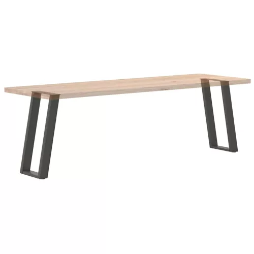  2 db antracitszürke U-alakú acél konzolasztal láb 28x(72-73) cm