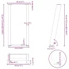  2 db antracitszürke U-alakú acél konzolasztal láb 28x(72-73) cm